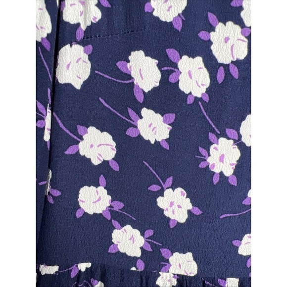 J. Crew Floral Long Sleeve Tiered Ruffle Dress Size Medium In Scattered Peony - Picture 8 of 13